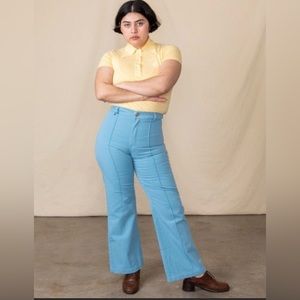 Big bud press size large L baby blue western pants.